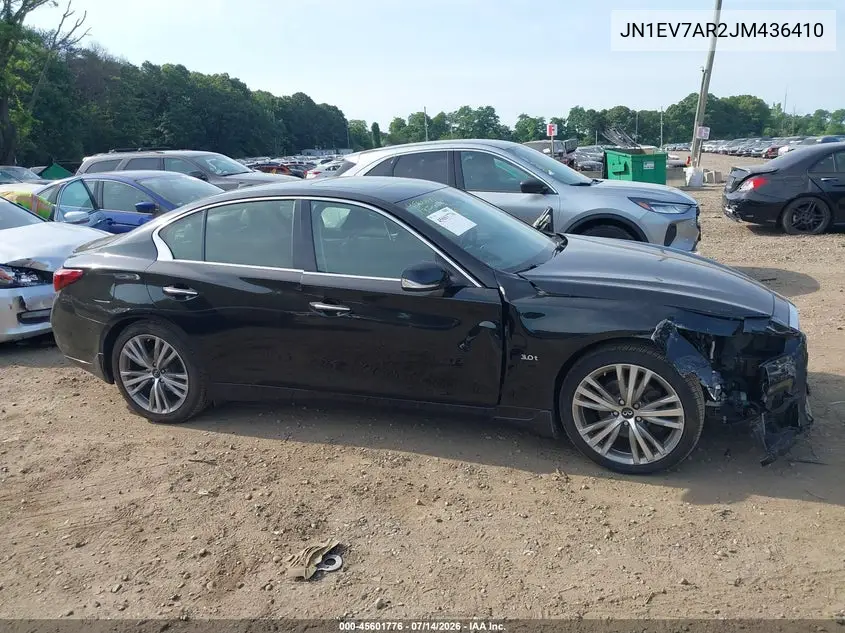 2018 Infiniti Q50 3.0T Sport VIN: JN1EV7AR2JM436410 Lot: 45601776