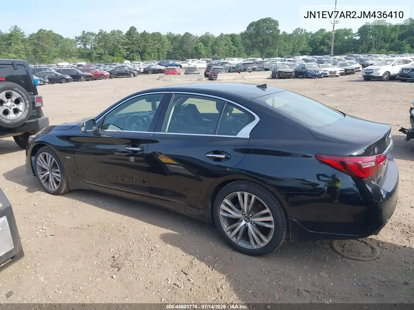 2018 Infiniti Q50 3.0T Sport VIN: JN1EV7AR2JM436410 Lot: 45601776