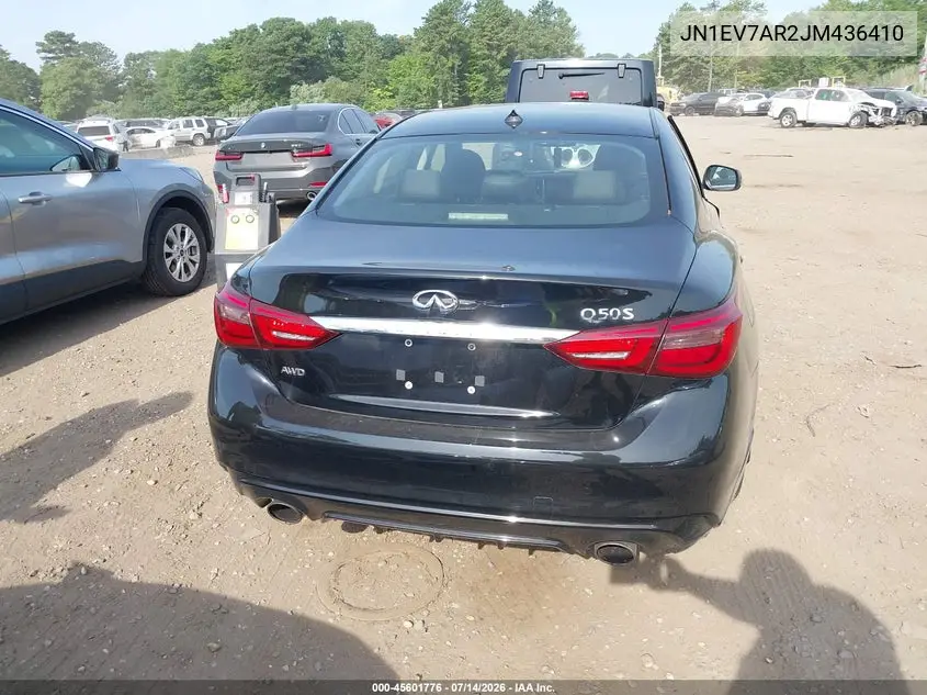 2018 Infiniti Q50 3.0T Sport VIN: JN1EV7AR2JM436410 Lot: 45601776