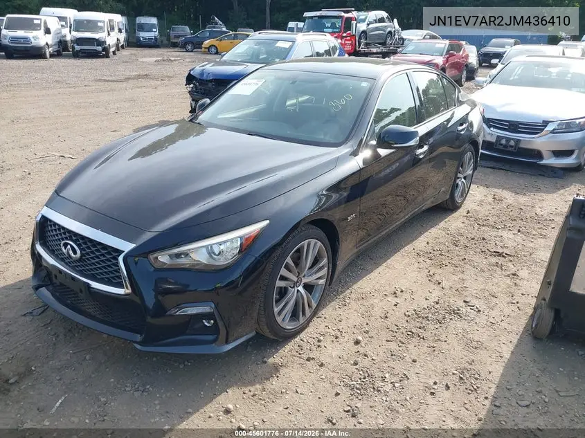2018 Infiniti Q50 3.0T Sport VIN: JN1EV7AR2JM436410 Lot: 45601776