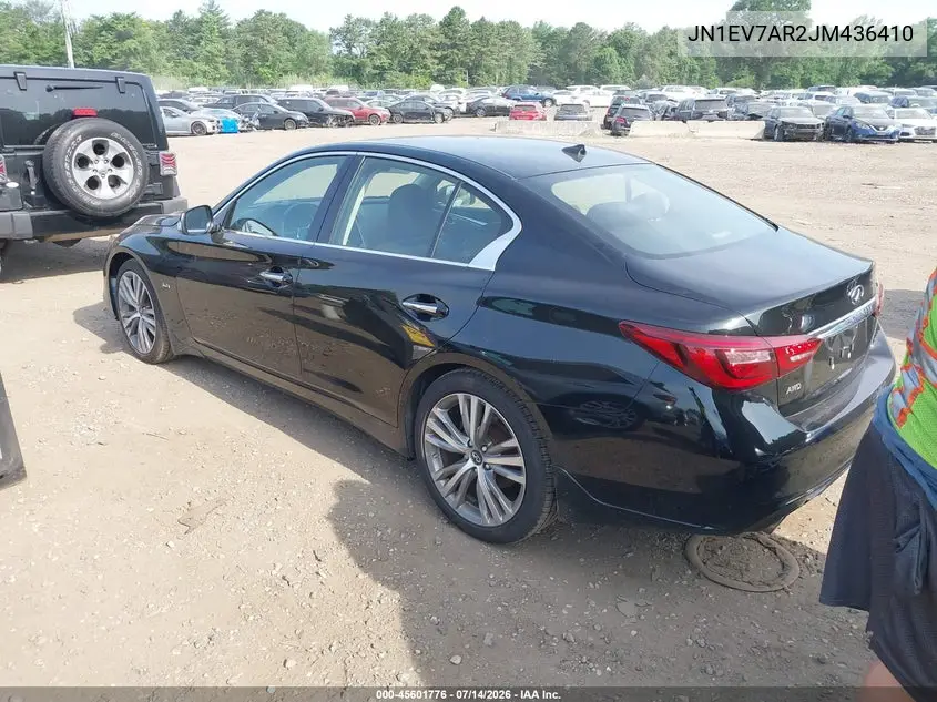 2018 Infiniti Q50 3.0T Sport VIN: JN1EV7AR2JM436410 Lot: 45601776