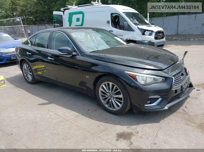 2018 Infiniti Q50 3.0T Luxe/3.0T Sport VIN: JN1EV7AR4JM433184 Lot: 45608004