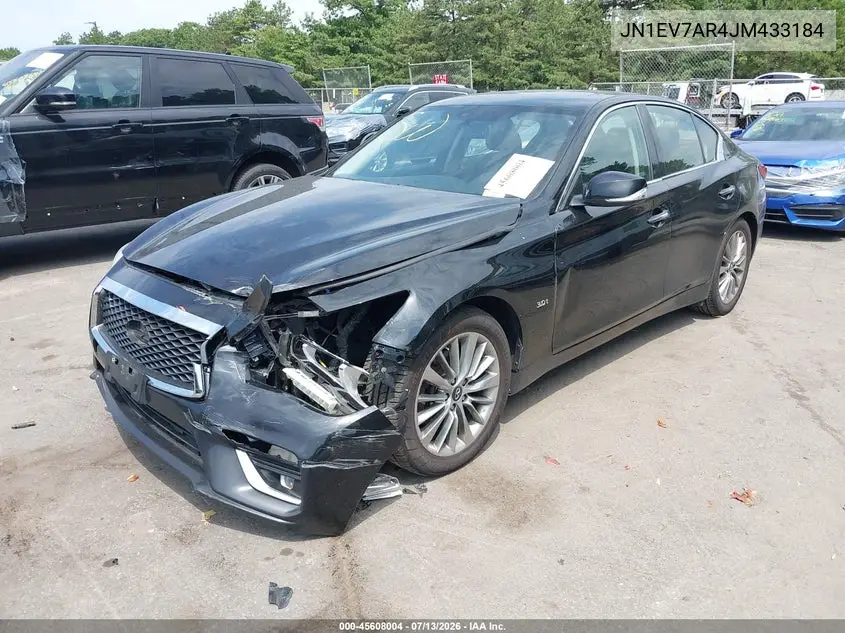 2018 Infiniti Q50 3.0T Luxe/3.0T Sport VIN: JN1EV7AR4JM433184 Lot: 45608004