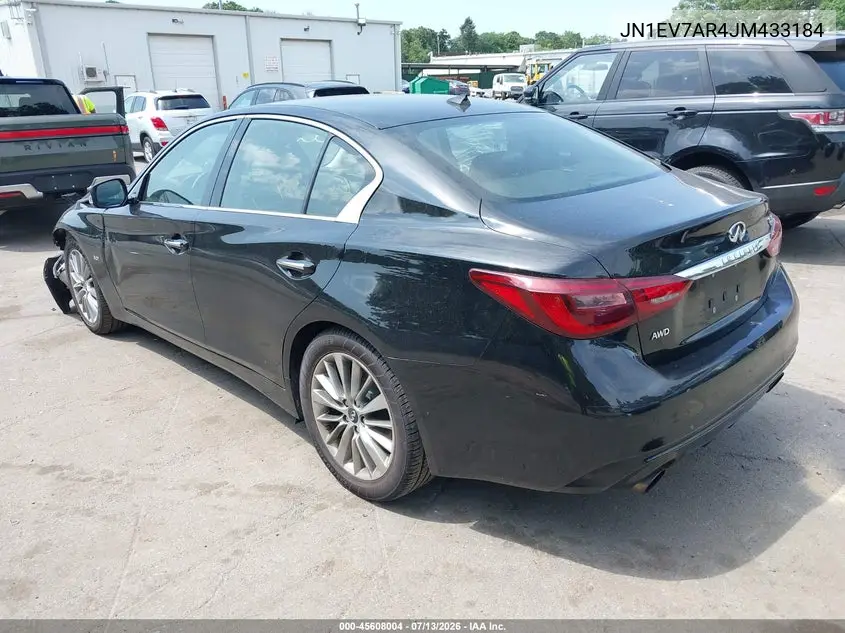 2018 Infiniti Q50 3.0T Luxe/3.0T Sport VIN: JN1EV7AR4JM433184 Lot: 45608004