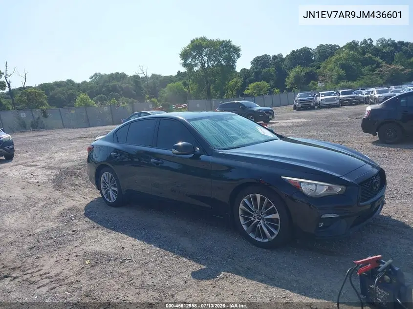2018 Infiniti Q50 3.0T Luxe VIN: JN1EV7AR9JM436601 Lot: 45612958