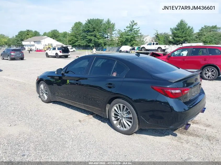 2018 Infiniti Q50 3.0T Luxe VIN: JN1EV7AR9JM436601 Lot: 45612958