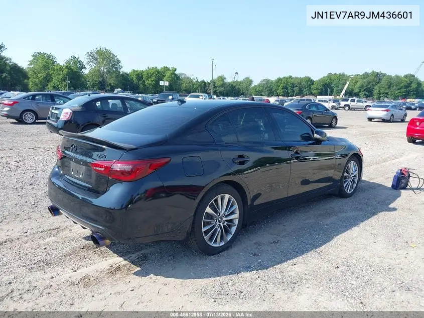 2018 Infiniti Q50 3.0T Luxe VIN: JN1EV7AR9JM436601 Lot: 45612958