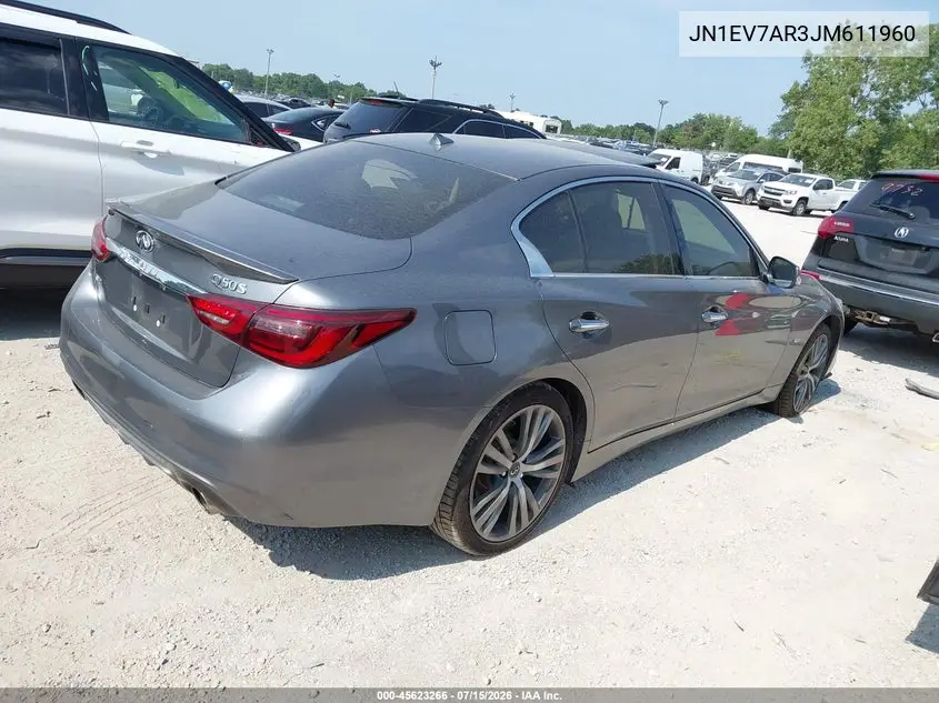 2018 Infiniti Q50 3.0T Luxe/3.0T Sport VIN: JN1EV7AR3JM611960 Lot: 45623266