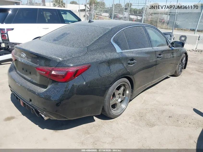 2018 Infiniti Q50 3.0T Luxe VIN: JN1EV7AP7JM361170 Lot: 45645805