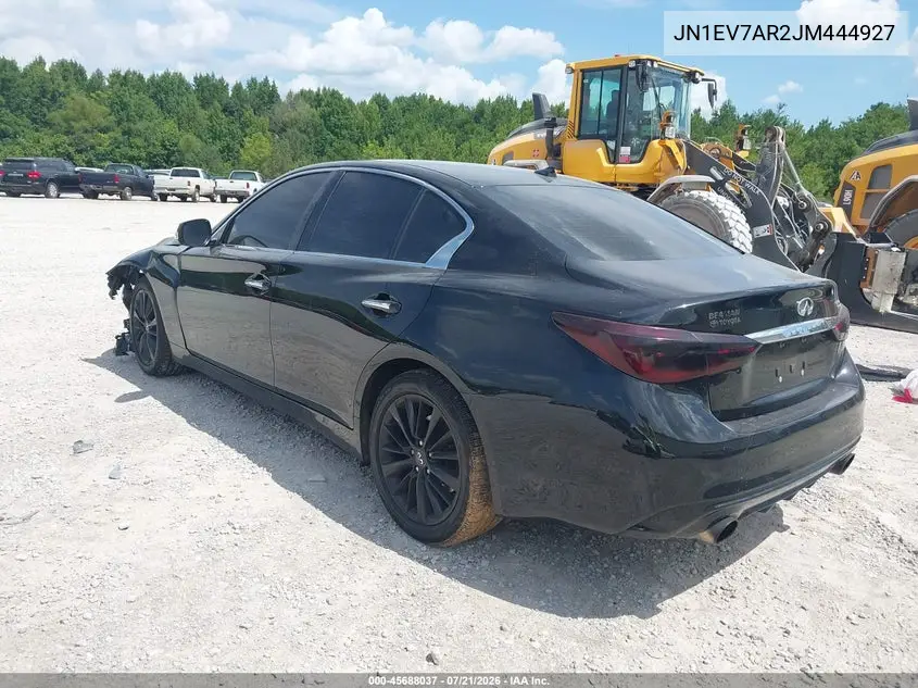2018 Infiniti Q50 3.0T Luxe VIN: JN1EV7AR2JM444927 Lot: 45688037