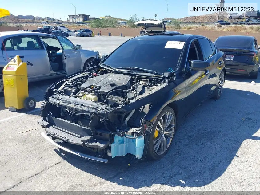 2019 Infiniti Q50 3.0T Sport VIN: JN1EV7AP0KM512223 Lot: 45627918