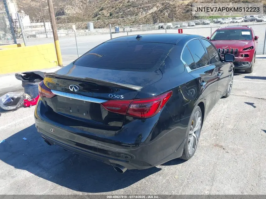 2019 Infiniti Q50 3.0T Sport VIN: JN1EV7AP0KM512223 Lot: 45627918