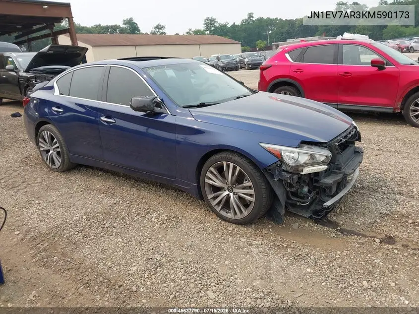 2019 Infiniti Q50 3.0T Sport VIN: JN1EV7AR3KM590173 Lot: 45637790