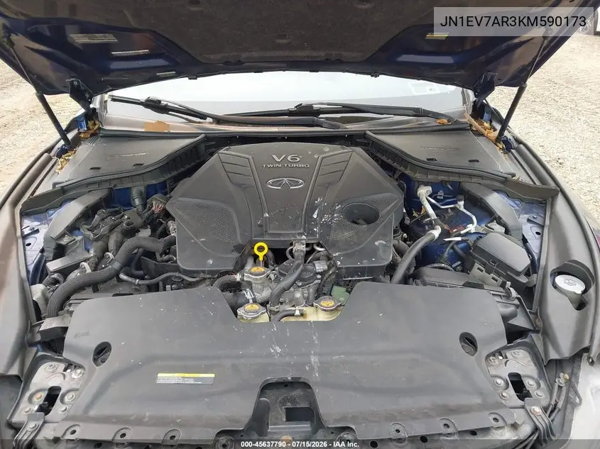 2019 Infiniti Q50 3.0T Sport VIN: JN1EV7AR3KM590173 Lot: 45637790