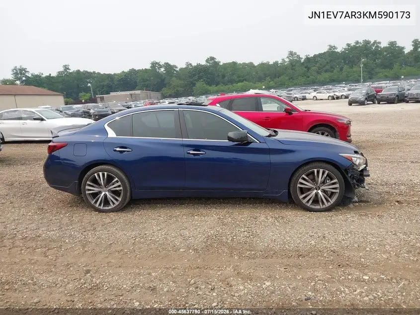 2019 Infiniti Q50 3.0T Sport VIN: JN1EV7AR3KM590173 Lot: 45637790