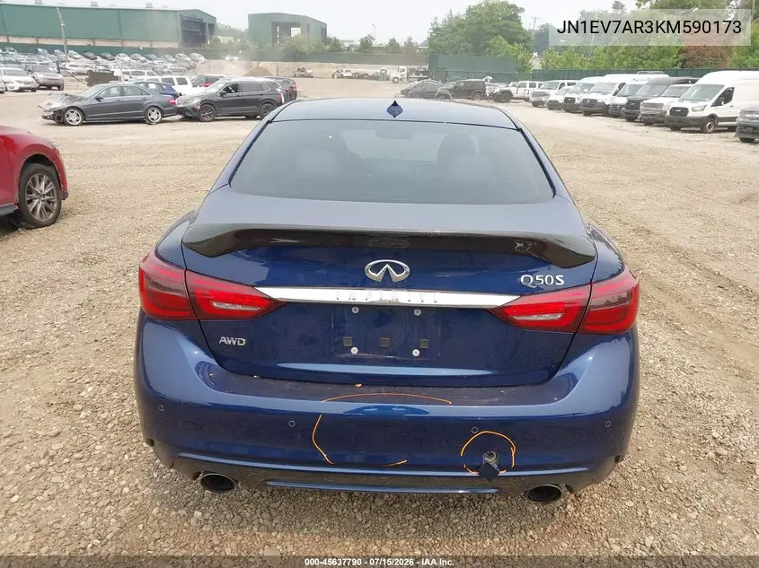 2019 Infiniti Q50 3.0T Sport VIN: JN1EV7AR3KM590173 Lot: 45637790