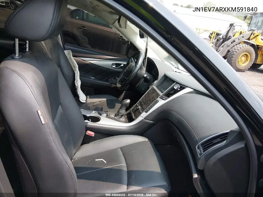 2019 Infiniti Q50 3.0T Luxe VIN: JN1EV7ARXKM591840 Lot: 45650332