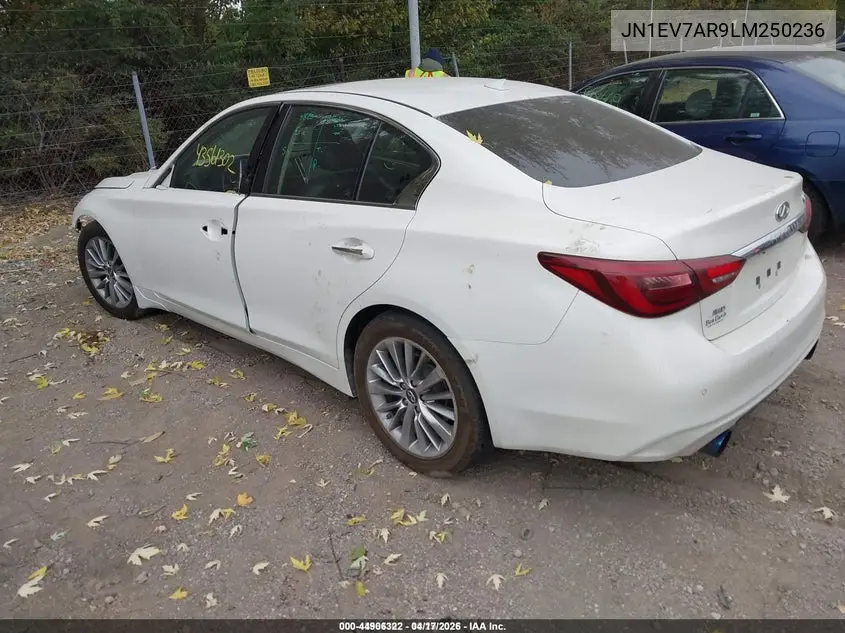 JN1EV7AR9LM250236 2020 Infiniti Q50 Luxe Awd