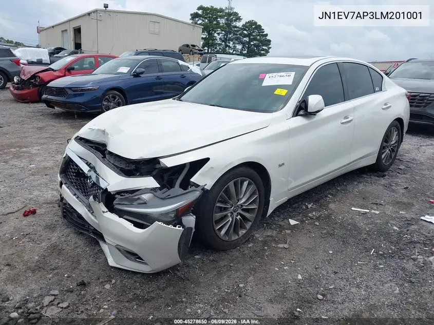 2020 Infiniti Q50 Luxe VIN: JN1EV7AP3LM201001 Lot: 45278650