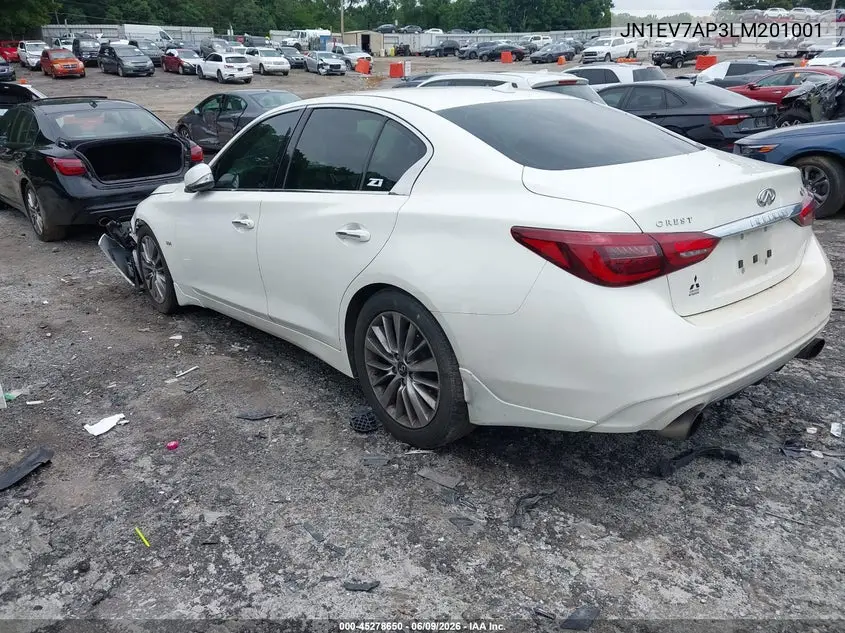 2020 Infiniti Q50 Luxe VIN: JN1EV7AP3LM201001 Lot: 45278650