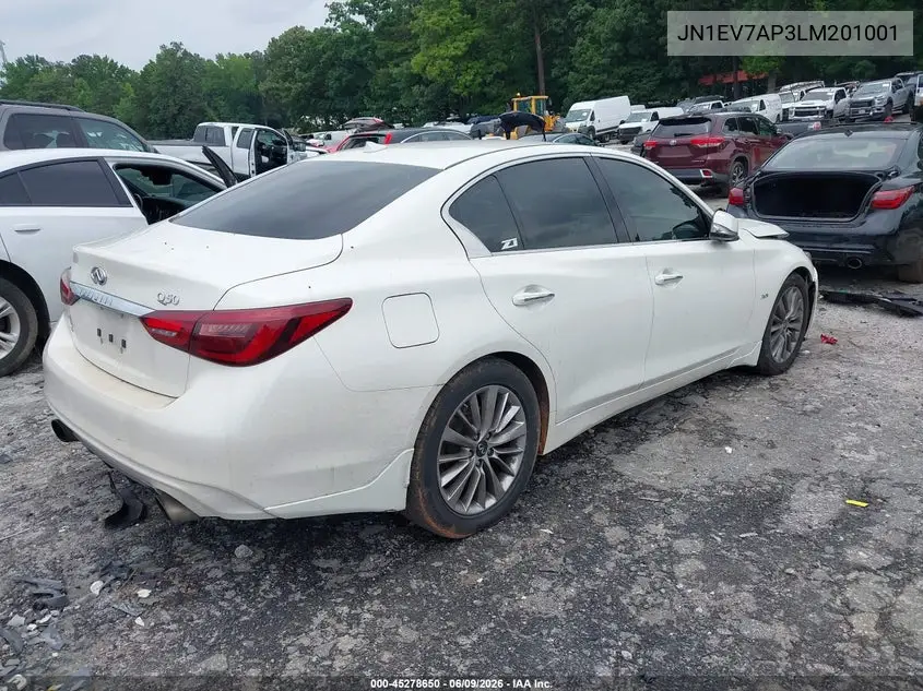 2020 Infiniti Q50 Luxe VIN: JN1EV7AP3LM201001 Lot: 45278650