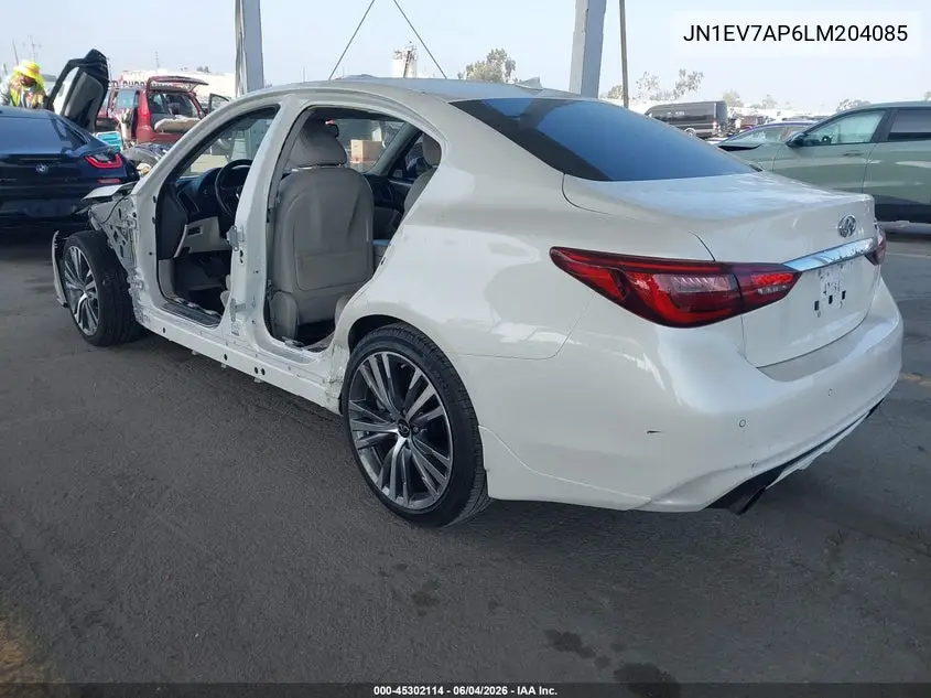 JN1EV7AP6LM204085 2020 Infiniti Q50 Sport