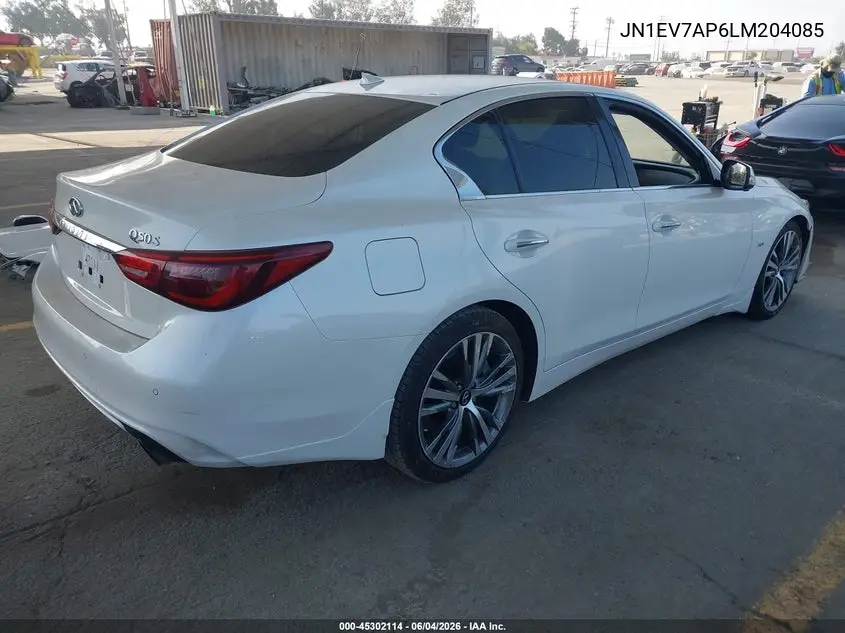 JN1EV7AP6LM204085 2020 Infiniti Q50 Sport