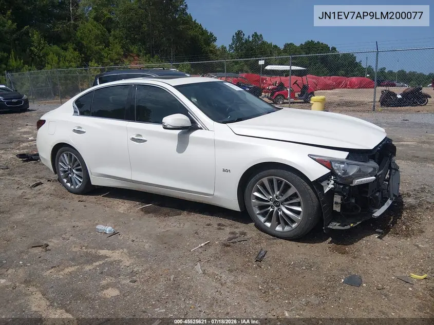 2020 Infiniti Q50 Luxe VIN: JN1EV7AP9LM200077 Lot: 45525621