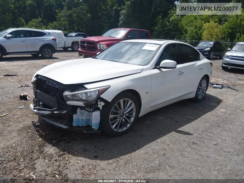 2020 Infiniti Q50 Luxe VIN: JN1EV7AP9LM200077 Lot: 45525621