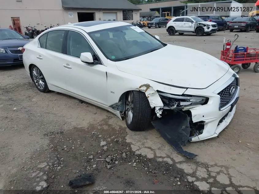 2020 Infiniti Q50 Luxe Awd VIN: JN1EV7AR9LM251287 Lot: 45648267