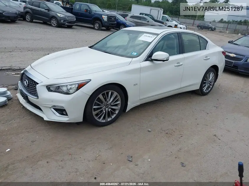 2020 Infiniti Q50 Luxe Awd VIN: JN1EV7AR9LM251287 Lot: 45648267