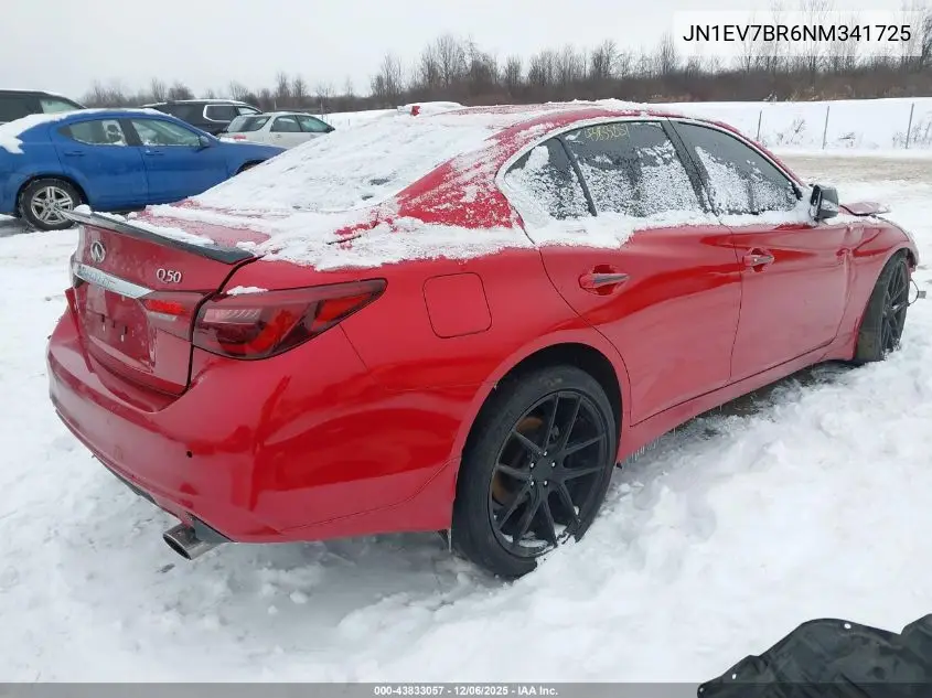JN1EV7BR6NM341725 2022 Infiniti Q50 Luxe Awd
