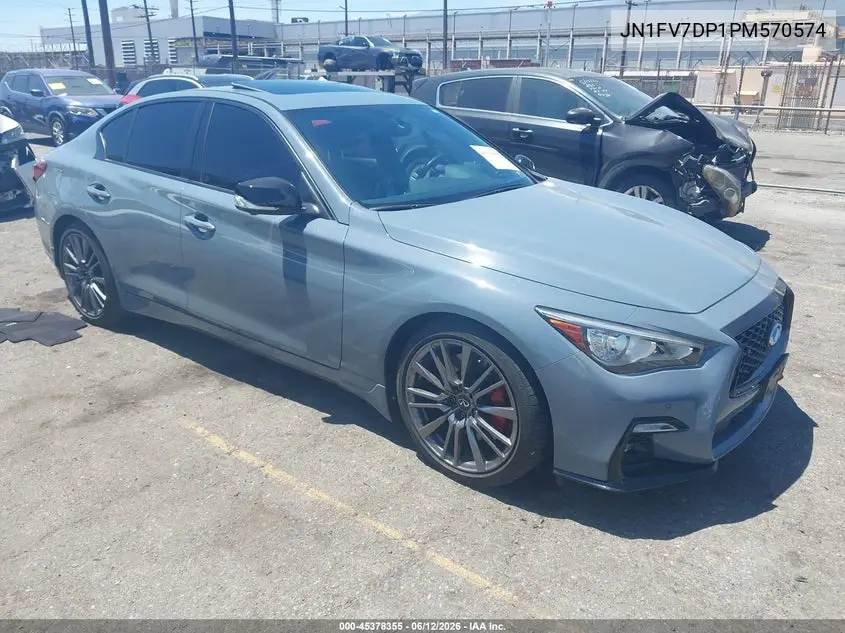 2023 Infiniti Q50 Red Sport 400 VIN: JN1FV7DP1PM570574 Lot: 45378355