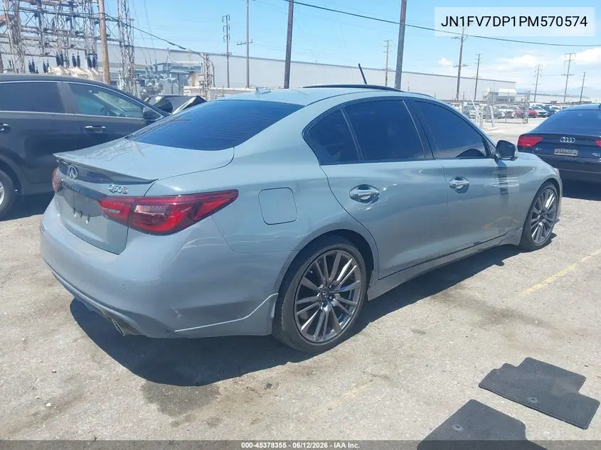 2023 Infiniti Q50 Red Sport 400 VIN: JN1FV7DP1PM570574 Lot: 45378355
