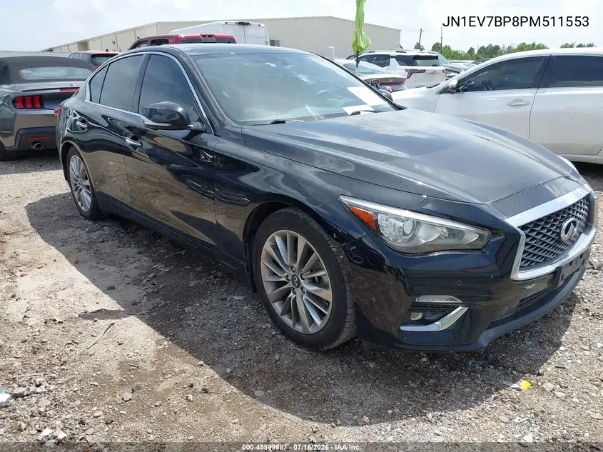 2023 Infiniti Q50 Luxe VIN: JN1EV7BP8PM511553 Lot: 45599987