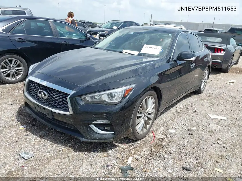 2023 Infiniti Q50 Luxe VIN: JN1EV7BP8PM511553 Lot: 45599987