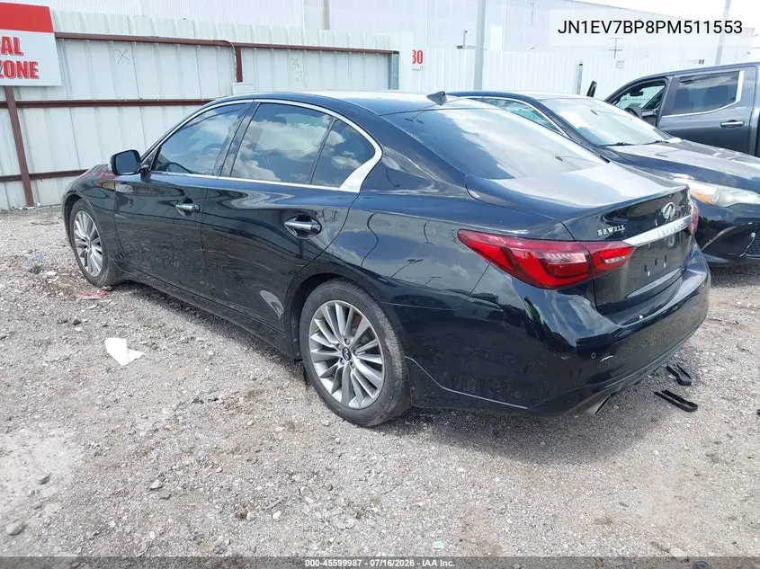2023 Infiniti Q50 Luxe VIN: JN1EV7BP8PM511553 Lot: 45599987