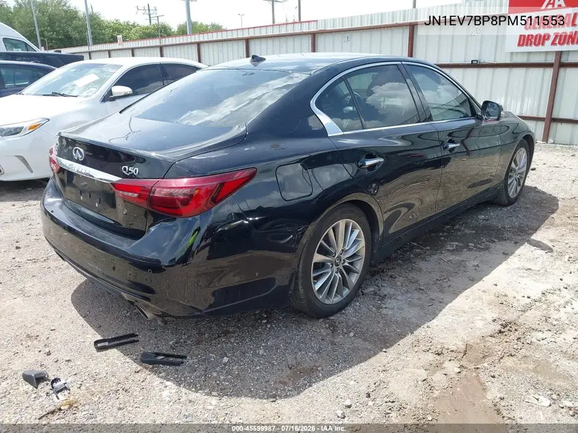 2023 Infiniti Q50 Luxe VIN: JN1EV7BP8PM511553 Lot: 45599987
