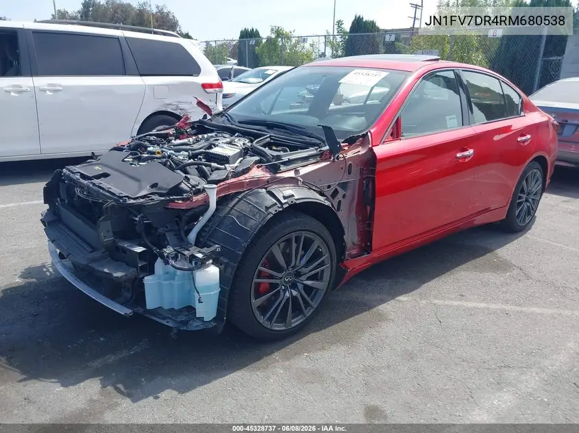 2024 Infiniti Q50 Red Sport 400 Awd VIN: JN1FV7DR4RM680538 Lot: 45328737