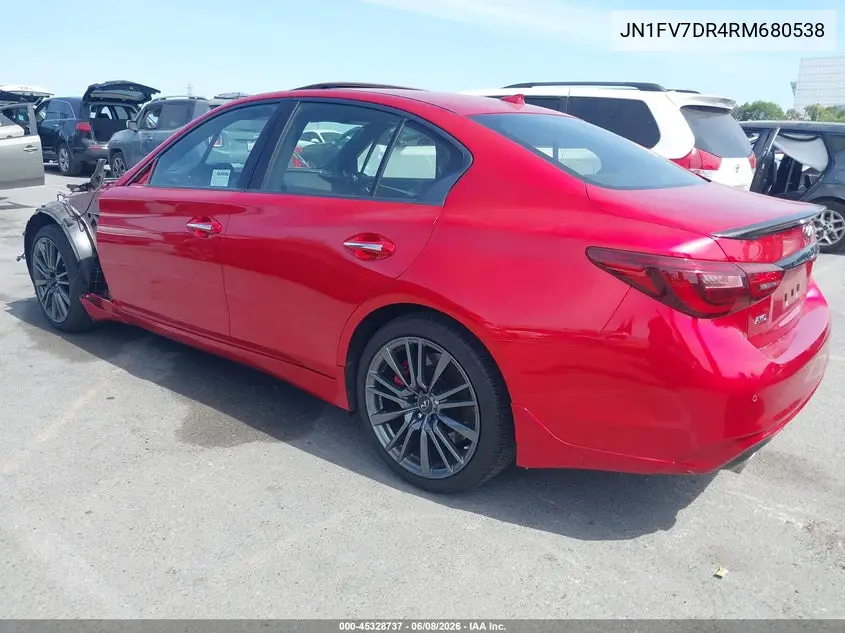 2024 Infiniti Q50 Red Sport 400 Awd VIN: JN1FV7DR4RM680538 Lot: 45328737