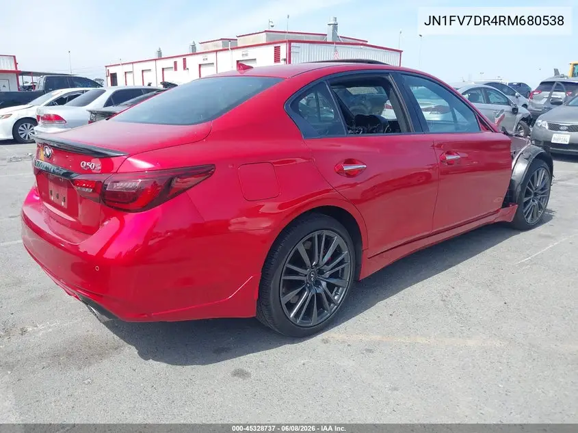 2024 Infiniti Q50 Red Sport 400 Awd VIN: JN1FV7DR4RM680538 Lot: 45328737