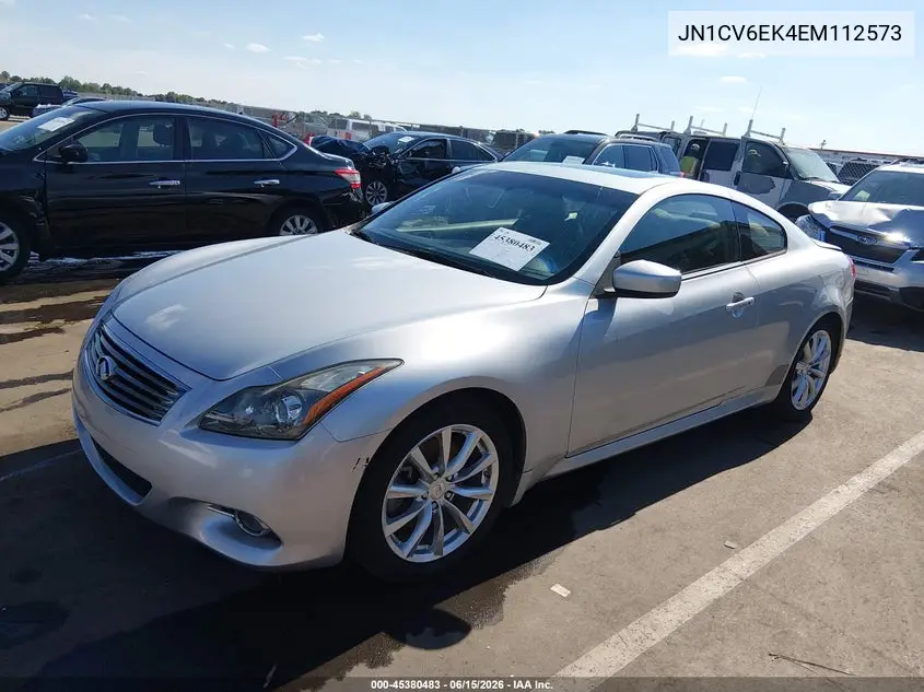 2014 Infiniti Q60 Journey VIN: JN1CV6EK4EM112573 Lot: 45380483