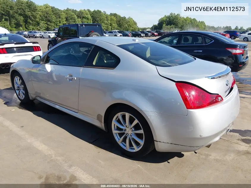 2014 Infiniti Q60 Journey VIN: JN1CV6EK4EM112573 Lot: 45380483