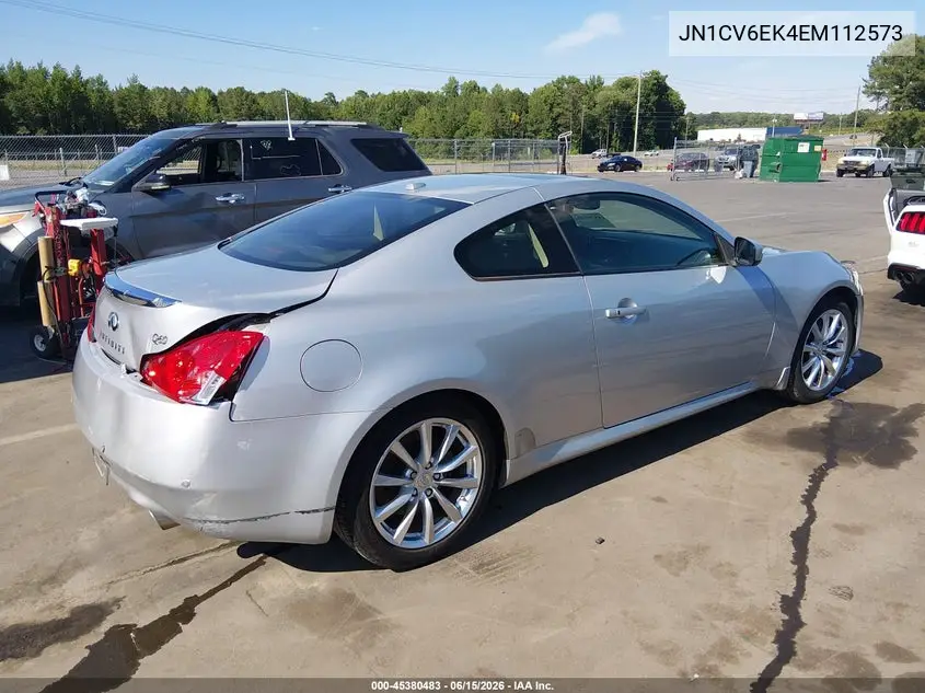 2014 Infiniti Q60 Journey VIN: JN1CV6EK4EM112573 Lot: 45380483