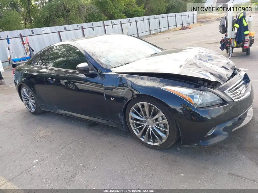 2014 Infiniti Q60 Sport VIN: JN1CV6EK0EM110903 Lot: 45493281