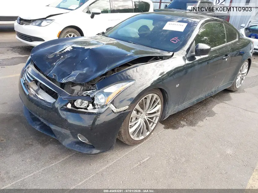 2014 Infiniti Q60 Sport VIN: JN1CV6EK0EM110903 Lot: 45493281