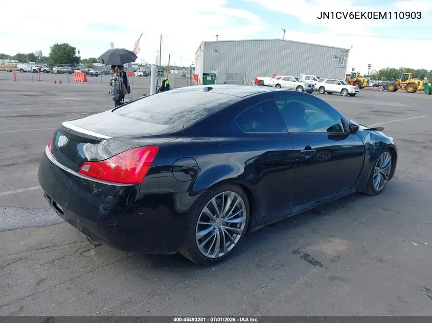 2014 Infiniti Q60 Sport VIN: JN1CV6EK0EM110903 Lot: 45493281