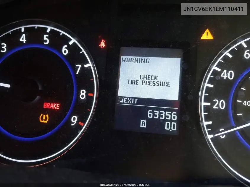 2014 Infiniti Q60 Sport VIN: JN1CV6EK1EM110411 Lot: 45508122