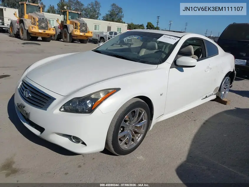 2014 Infiniti Q60 Journey VIN: JN1CV6EK3EM111107 Lot: 45590344