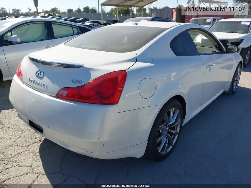 2014 Infiniti Q60 Journey VIN: JN1CV6EK3EM111107 Lot: 45590344